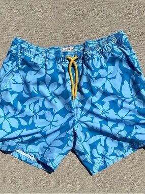 J.Crew Blue Floral Men's Swim Trunks